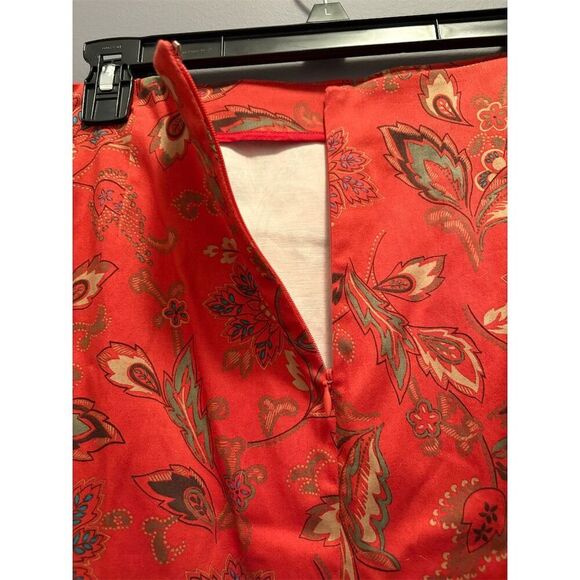 Jones New York Women's Floral A-Line Knee Length Skirt Red Size 14 - Picture 4 of 12